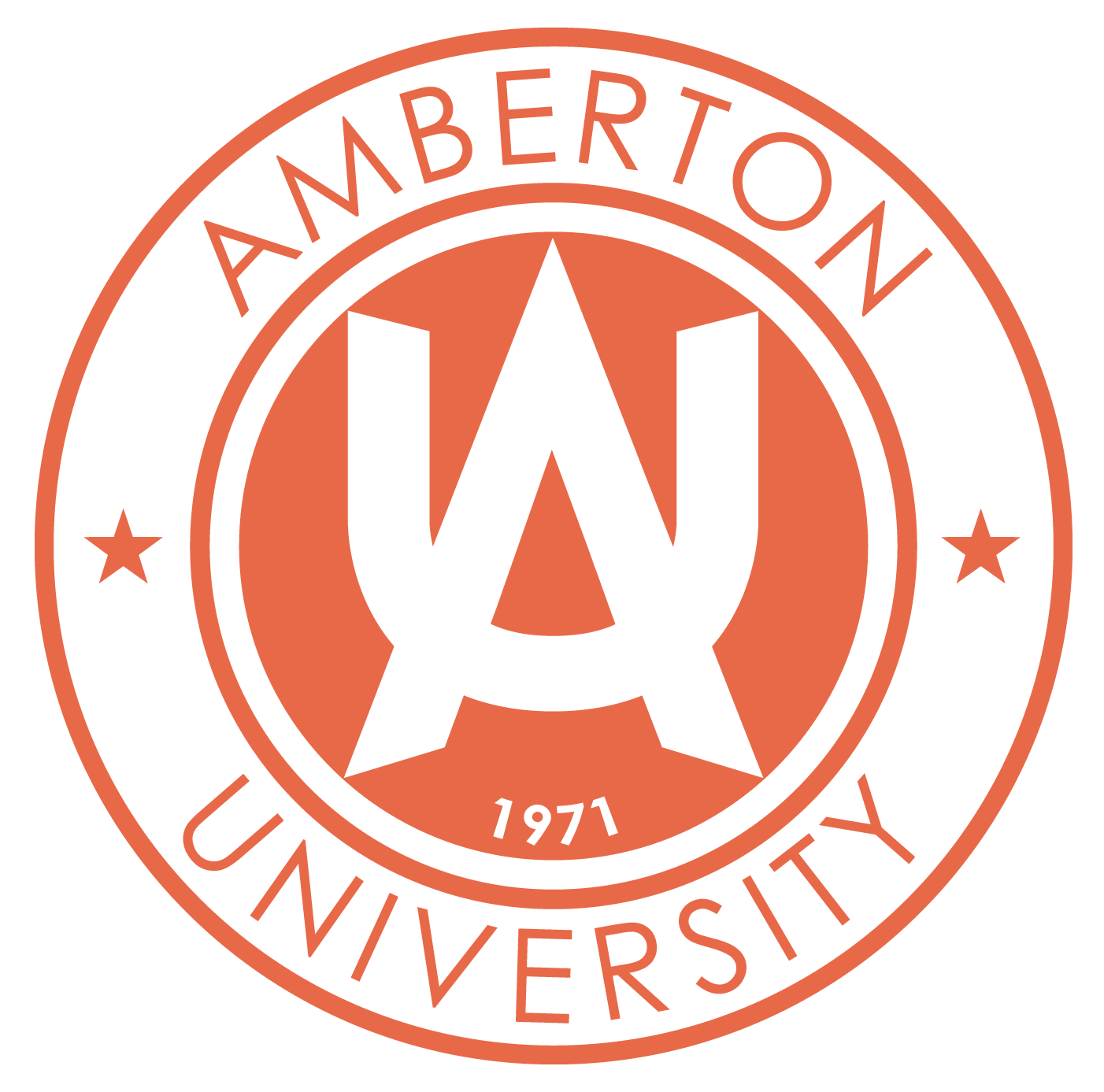 Amberton orange university seal