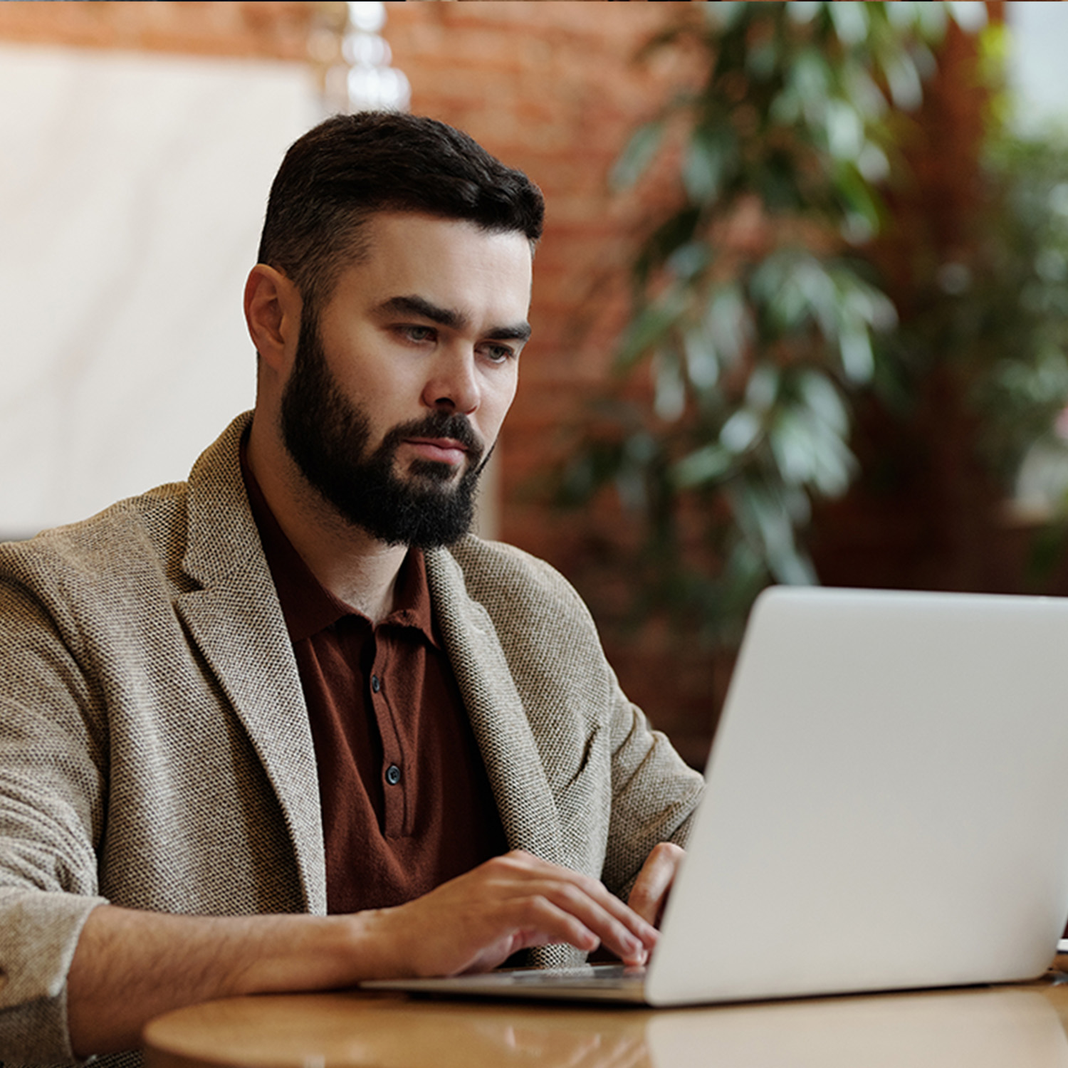 Working professional studying online at home