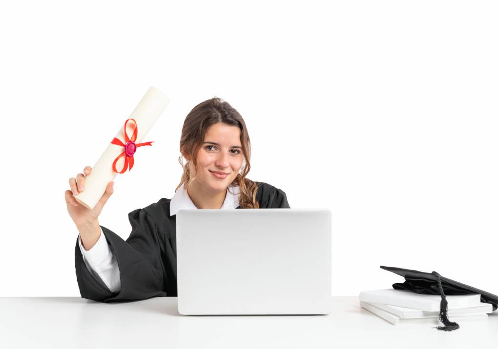 Women studying online through Amberton University’s graduate programs in Texas